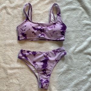 Purple tie dye bikini